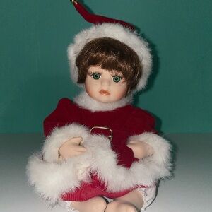 Vintage Merry Brite Christmas Porcelain Doll